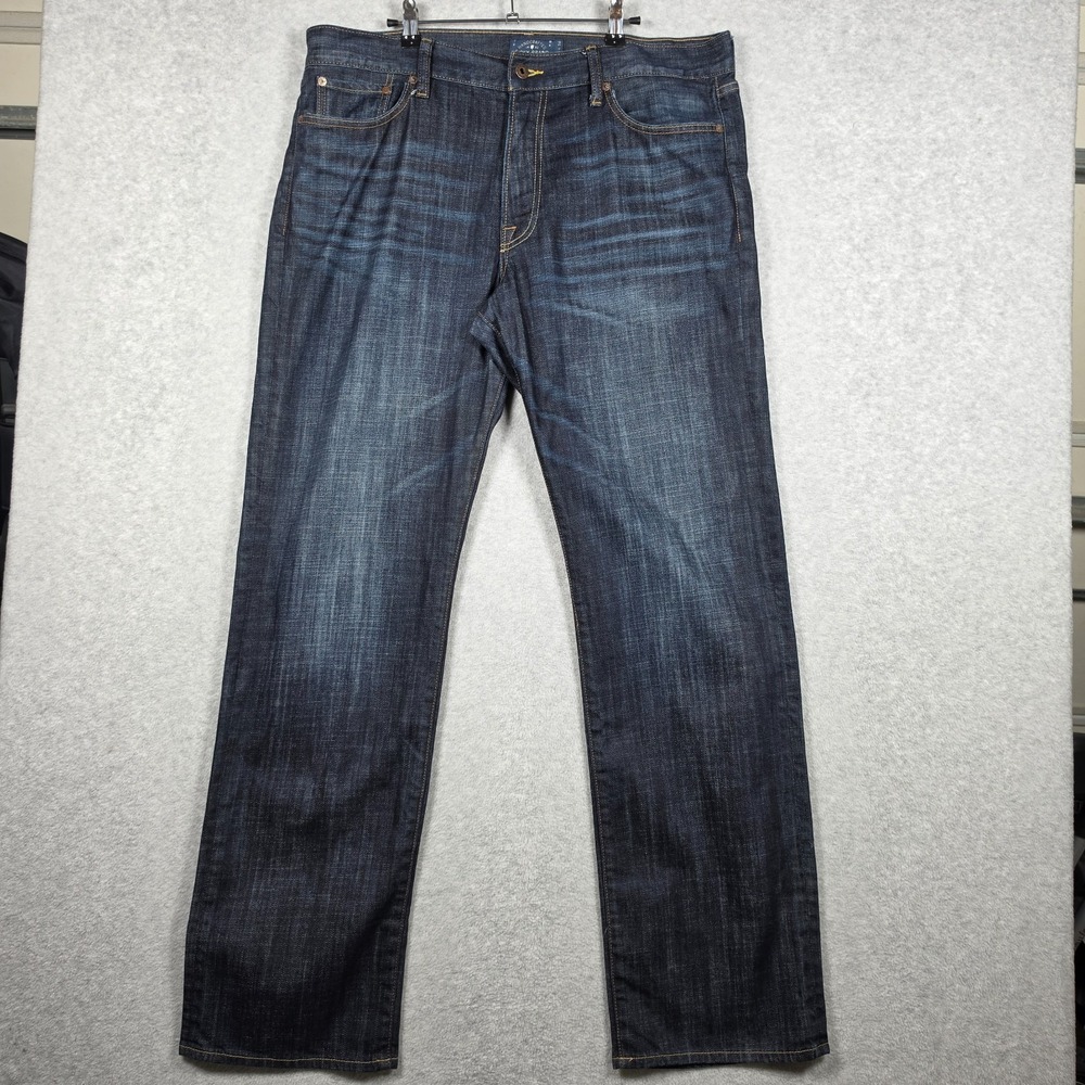 Lucky Brand Jeans Mens Size 36x34 Dak Wash 361 Vintage Straight Whiskers Stretch